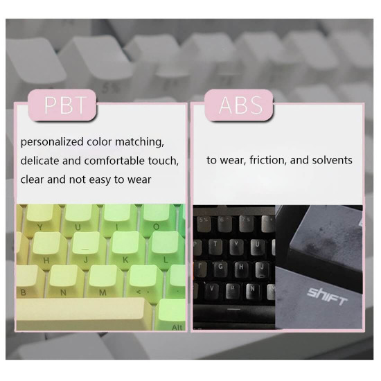 104 keys mechanical keyboard pbt oem profile keycaps