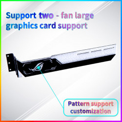 customized 5v 3-pin rgb graphics card holder colorful rgb gpu support video card holder bracket