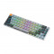 68 keys wireless bluetooth tri-mode low profile mechanical keyboard black and orange rgb