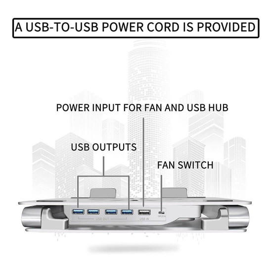 computer stand with cooling fan