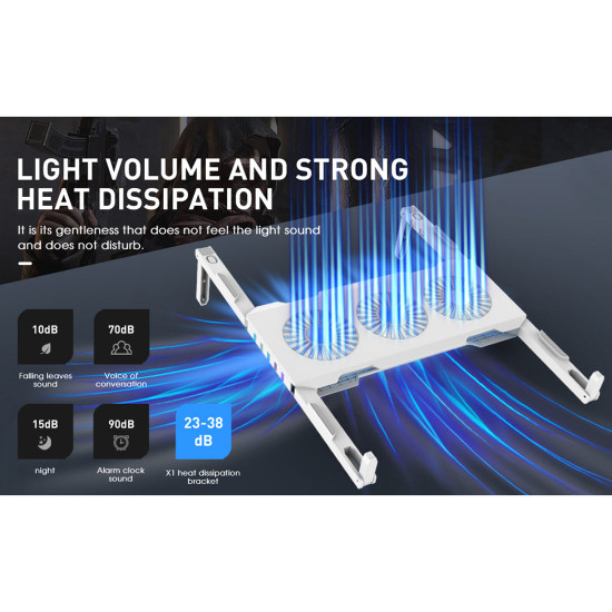 foldable laptop cooling pad riser