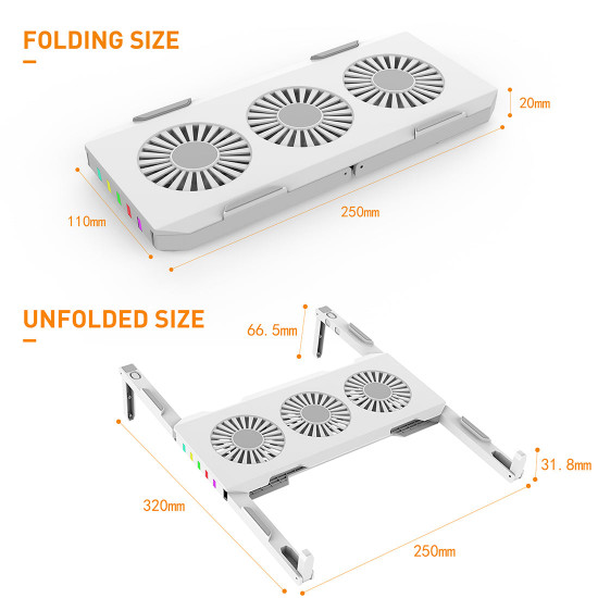 foldable laptop cooling pad riser