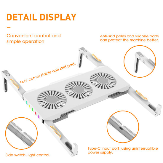 foldable laptop cooling pad riser