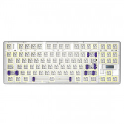 gg86 wired single-mode hot-swappable split configuration customized keyboard set gasket fog transparent