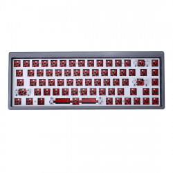 68-key diy 65% qmk hot-swappable rgb led backlit type c pcb mechanical keyboard kit pre-order