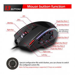 rgb light wired mouse for computer/laptop