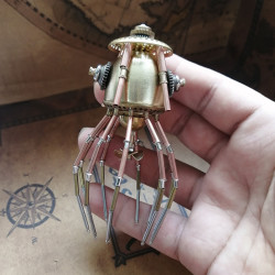steampunk jellyfish jewelry computer desktop crafts ornaments