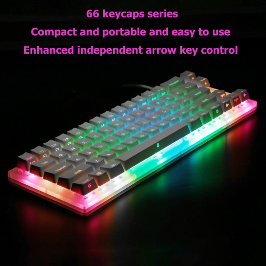 womier 66 keys mechanical gaming keyboard