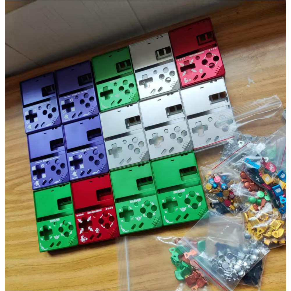 metal shell with complete button set for miyoo mini/miyoo mini plus ...