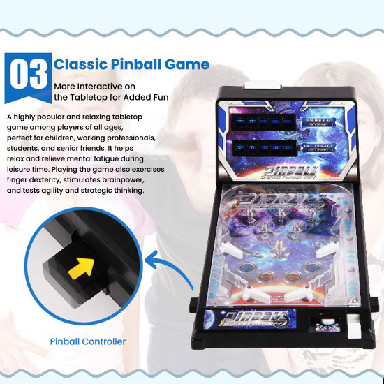 mini pinball game machine desktop ball shooting toy